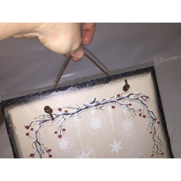 Peace On Earth Holiday Decorative Hanging Tile Christmas Decor - Picture 6 of 8